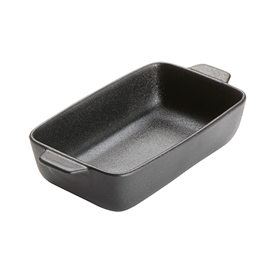 American Metalcraft PBB9 20 Oz. Porcelain Black Matte Finish Rectangular Casserole