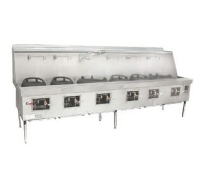 Town MF-6-STD-NG 138" W Natural Gas Wok Range