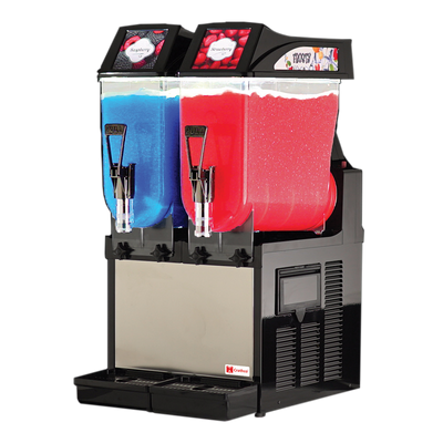 Grindmaster FROSTY 2 (2) 3.2 Gallon Countertop Frozen Granita Dispenser - 115 Volts