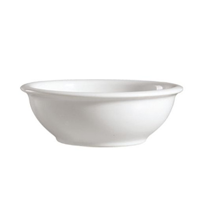 CAC China 101-207 7" Dia. Bone White Porcelain Round Lincoln Casserole Bowl (1 Dozen)