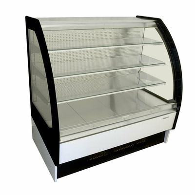 Infrico USA IDC-VBR12ISS 50.69" W Stainless Steel Self Service Refrigerated Curved Display Case - 115 Volts