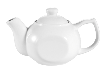 CAC China TPW-4 10 Oz. Super White Porcelain Accessories Teapot (3 Dozen Per Case)