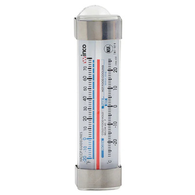 Winco TMT-RF4 3-1/2" x 1-1/8" Refrigerator/Freezer Thermometer