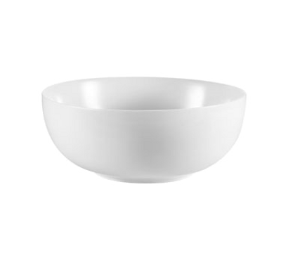 CAC China MXS-11 5 Qt. Super White Porcelain Round Catering Collection Mix Salad Bowl (6 Each Per Case)