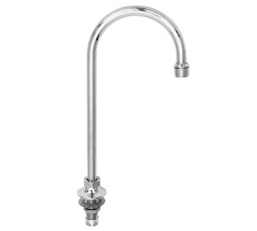 Fisher 1937 6" Rigid Gooseneck Spout Brass Faucet With Single Inlet