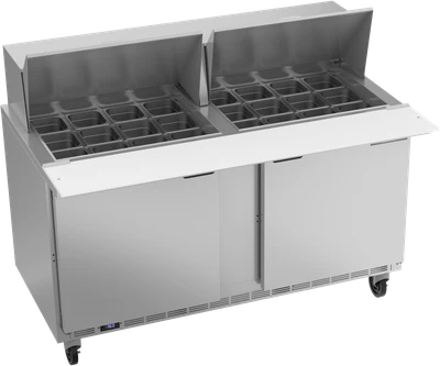 Beverage Air SPE60HC-24M 60" W Two-Section Two Door Mega Top Refrigerated Counter