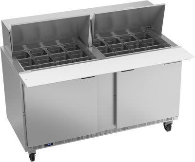 Beverage Air SPE60HC-24M 60" W Two-Section Two Door Mega Top Refrigerated Counter