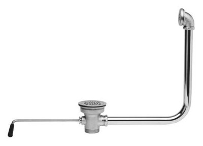 Fisher 24902 2" Drain Outlet Flat Strainer Stainless Steel Twist Waste Valve