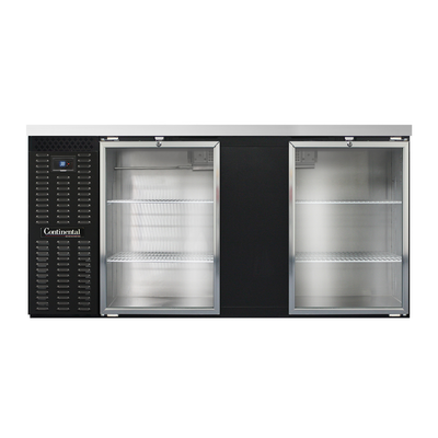 Continental Refrigerator BB69SNGD 69"W Glass Door Refrigerated Back Bar Cooler