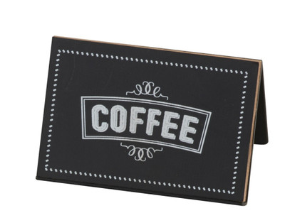 Cal-Mil 3047-1 3" Black Coffee Chalkboard Tent Label