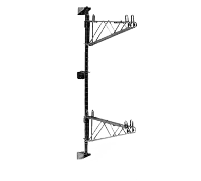Metro 13Pdfs Post &amp; MounTing Brackets Consists of (1) Double Footed Post (2) End Brackets (Sbes) 13-7/8&quot;H Stainless Steel Post