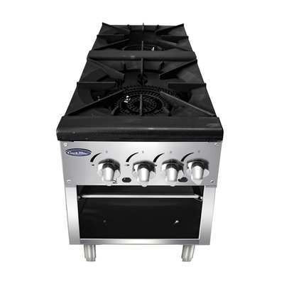 Atosa ATSP-18-2-LP 18" W Stainless Steel Liquid Propane CookRite Stock Pot Stove - 160,000 BTU