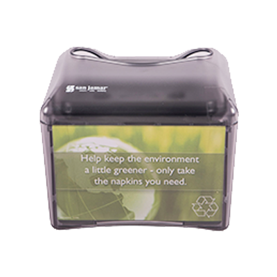 San Jamar H4005TBK Full Fold Napkin Dispenser Translucent Black Pearl