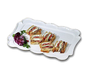 Bon Chef 2097WHTM Ceramic Matte White Queen Anne Platter