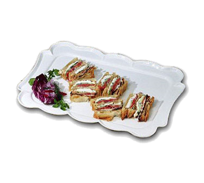 Bon Chef 2097WHTM Ceramic Matte White Queen Anne Platter