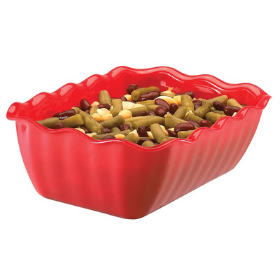 Cambro DC5404 10-1/4"W Red Rectangle Deli Crock