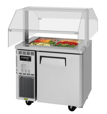 Turbo Air JBT-36-N 7.5 Cu. Ft. Stainless Steel One-Section J Series Refrigerated Buffet Table - 115 Volts