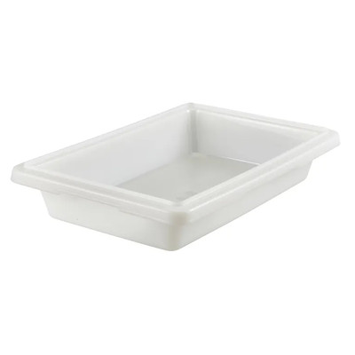 Cambro 12183P148 1.75 Gal. 18" W x 12" D x 3 1/2" H Natural White Polyethylene Food Storage Container