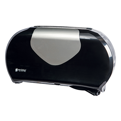 San Jamar R4070BKSS Summit Twin Bath Tissue Dispenser 20-1/4"