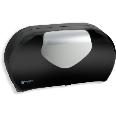 San Jamar R4070BKSS Summit Twin Bath Tissue Dispenser 20-1/4"