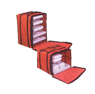 American Metalcraft PB1926 Deluxe Pizza Delivery Bag with Rack