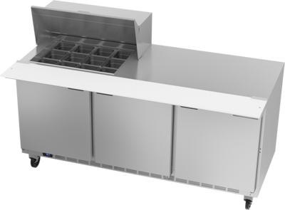 Beverage Air SPE72HC-12M 72&quot; W Three-Section Three Door Mega Top Refrigerated Counter