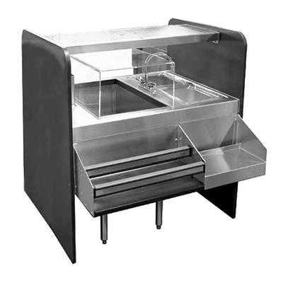 Glastender CS-42X32-CW Assembly Ice Bin/Cocktail Station - 42"W x 32"D