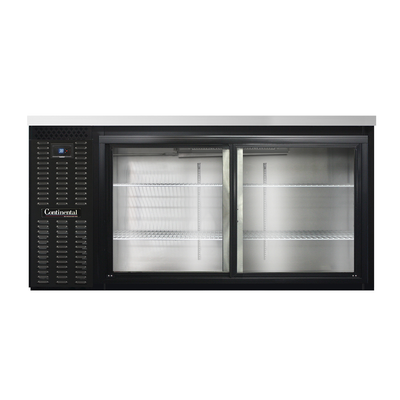 Continental Refrigerator BB69SNSGD 69"W Glass Door Refrigerated Back Bar Cooler