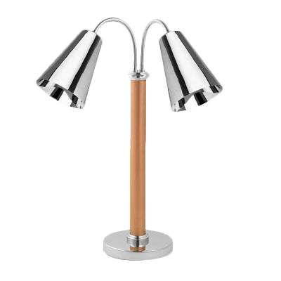 Eastern Tabletop PC42-CP Xylo Stainless Steel Lamp Warmer with 2 Bulbs - 120 Volts, 250 Watts