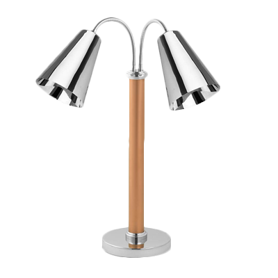 Eastern Tabletop PC42-CP Xylo Stainless Steel Lamp Warmer with 2 Bulbs - 120 Volts, 250 Watts