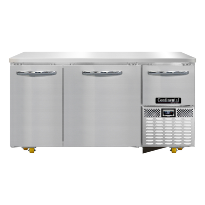 Continental Refrigerator RA60N-U 60.19"W Three-Section Undercounter Refrigerated Base