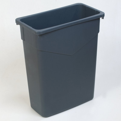 Carlisle 34201523 15 Gallon Polyethylene Gray Trimline Waste Container
