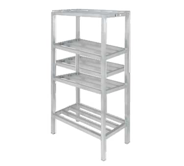 Channel ED2036-4 Dunnage Shelving Unit Tubular 36"W 2200 Lbs. Capacity Welded Aluminum Construction