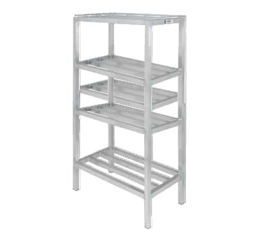 Channel ED2036-4 Dunnage Shelving Unit Tubular 36"W 2200 Lbs. Capacity Welded Aluminum Construction