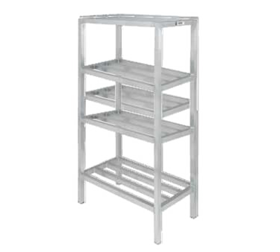 Channel ED2036-4 Dunnage Shelving Unit Tubular 36"W 2200 Lbs. Capacity Welded Aluminum Construction