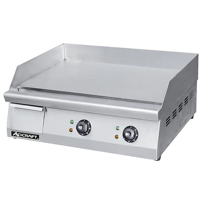 Adcraft GRID-24 15.5" x 24" Stainless Steel Countertop Griddle - 208-240 Volts
