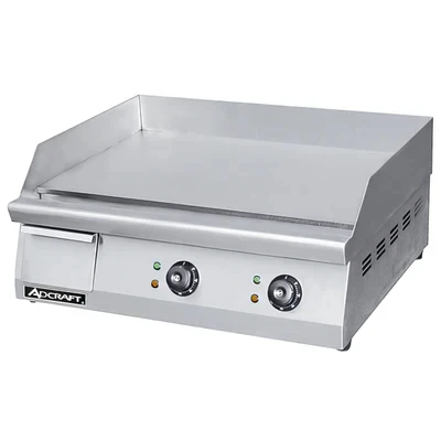 Adcraft GRID-24 15.5" x 24" Stainless Steel Countertop Griddle - 208-240 Volts
