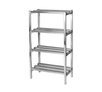 Channel DR2436-4 Lifetime Tough Dunnage Shelving Unit 36"W 2500 Lbs. Capacity Welded Aluminum Construction