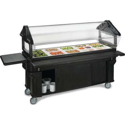 Carlisle 661103 72-1/4"W Black SixStar Portable Food Bar