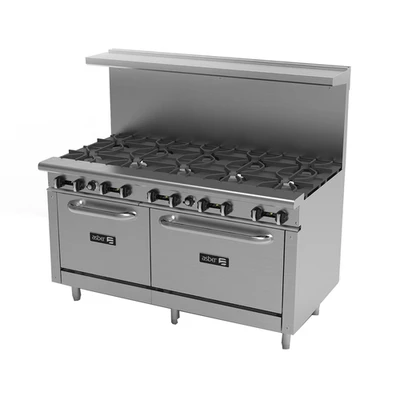 Asber AER-2-B10-60 60" W Stainless Steel Gas Restaurant Range - 360,000 BTU