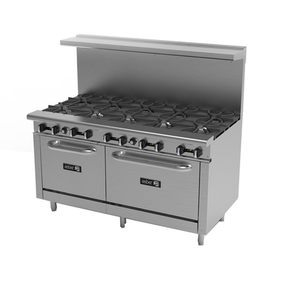 Asber AER-2-B10-60 60" W Stainless Steel Gas Restaurant Range - 360,000 BTU