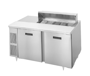 Randell 9230-513 72" W Two-Section Two Door Reach-In Refrigerated Counter/Sandwich Top