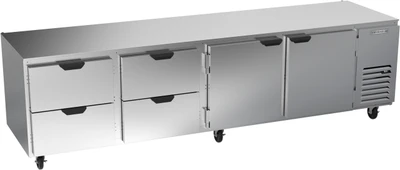 Beverage Air UCRD119AHC-4 119"W Four-Section Reach-In Undercounter Refrigerator