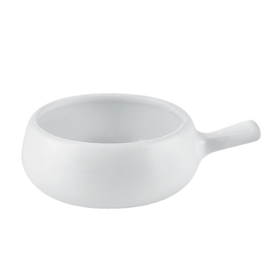 CAC China OC-15-P 16 Oz. Super White Porcelain Round Onion Soup Crock (2 Dozen Per Case)