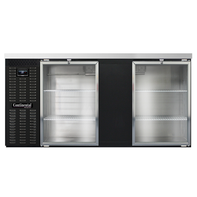 Continental Refrigerator BB69NGD 69"W Glass Door Refrigerated Back Bar Cooler