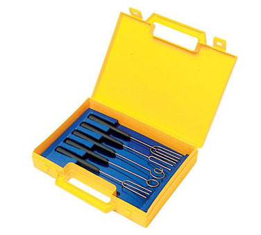 Matfer Bourgeat 262002 Stainless Steel Chocolate Fork Set with Case