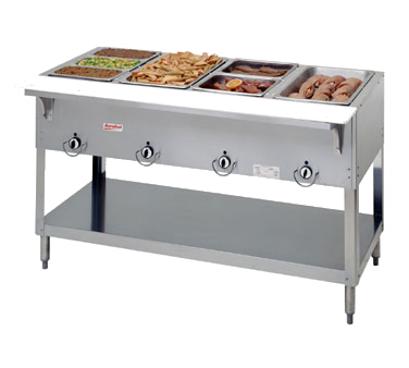 Duke E304SW-E 4 Pan Electric AeroHot Hot Food Station Open Shelf Base