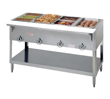 Duke E304SW-E 4 Pan Electric AeroHot Hot Food Station Open Shelf Base