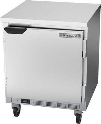 Beverage Air WTF27HC-FLT 27"W One Door Stainless Steel Worktop Freezer