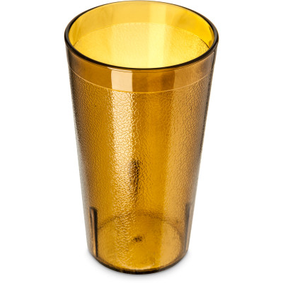 Carlisle 521213 12 Oz. Amber SAN Plastic Textured Exterior Stackable Tumbler